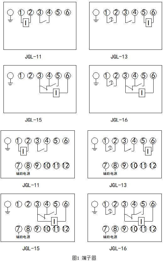JGL(JSL)系列帶時限過流繼電器接線圖