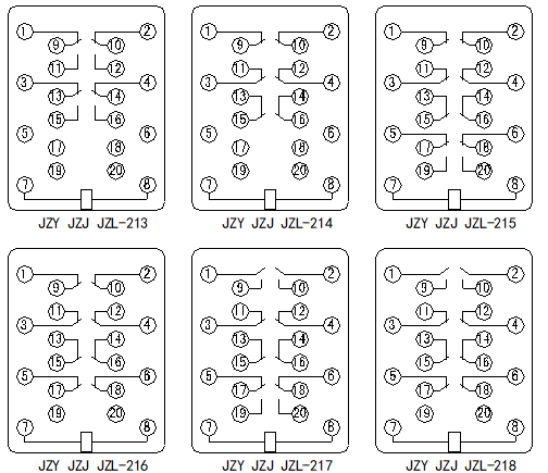 JZ□-200系列靜態中間繼電器接線圖