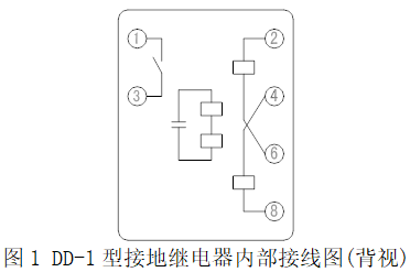 DD-1型接地繼電器接線圖