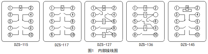 DZS-100系列中間繼電器接線圖